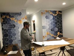 Wallpaper installation in Hollywood, PA by Affordable Painting and Papering LLC.