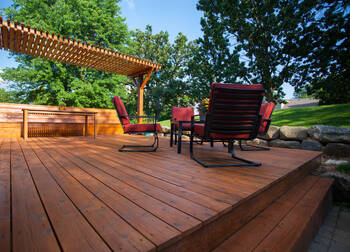 Deck staining in Colmar, PA by Affordable Painting and Papering LLC.
