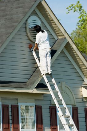 Exterior Painting being performed by an experienced Affordable Painting and Papering LLC painter.
